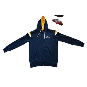 Corona Extra Beer Navy Blue Full Zip Hoodie Sweatshirt Mens L
